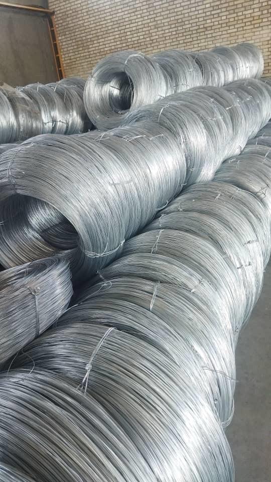 Large coils of galvanized steel wire rod